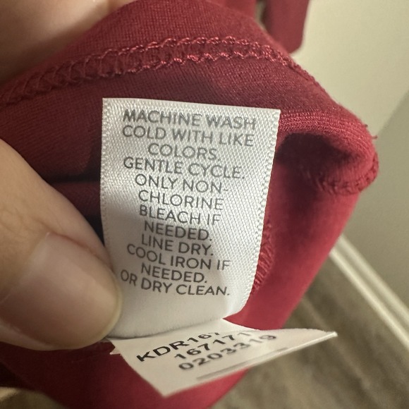 J Jill Ponte Shift Heavy Dress M NWT Bell Sleeves Stretch Cranberry Red Pockets - Picture 9 of 11